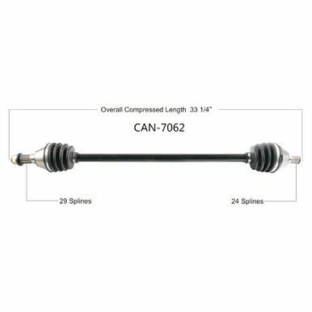 WIDE OPEN OE Replacement CV Axle CAN AM Fr L/R X3 RS/XMR/XRC/XRS TURBOR/RR 18-20 CAN-7062